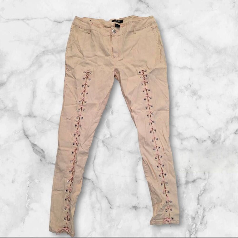 Redfox Pink Jeans Tie Up Leg Size 3X